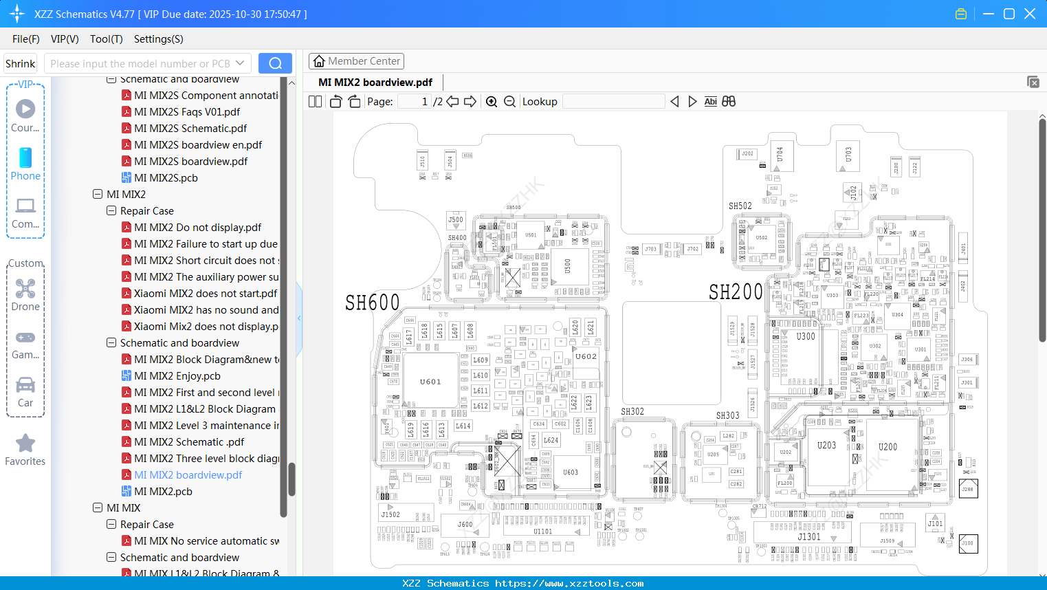 Xiaomi MI MIX2 Boardview